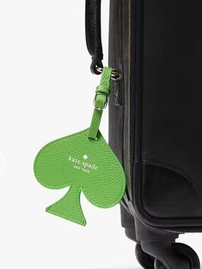 NEW kate spade new york Pebbled Leather Luggage Tag in Green